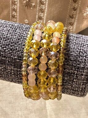 NWOT Sparkling Yellows Layered Bracelet
